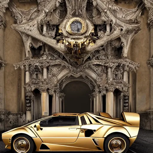 luxury car wrapped in louis vuitton print, car, Stable Diffusion