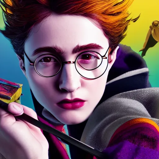 Prompt: harry potter inspired avant - garde art, deco fashion, highly detailed, photorealistic portrait, bright studio setting, studio lighting, crisp quality and light reflections, unreal engine 5 quality render