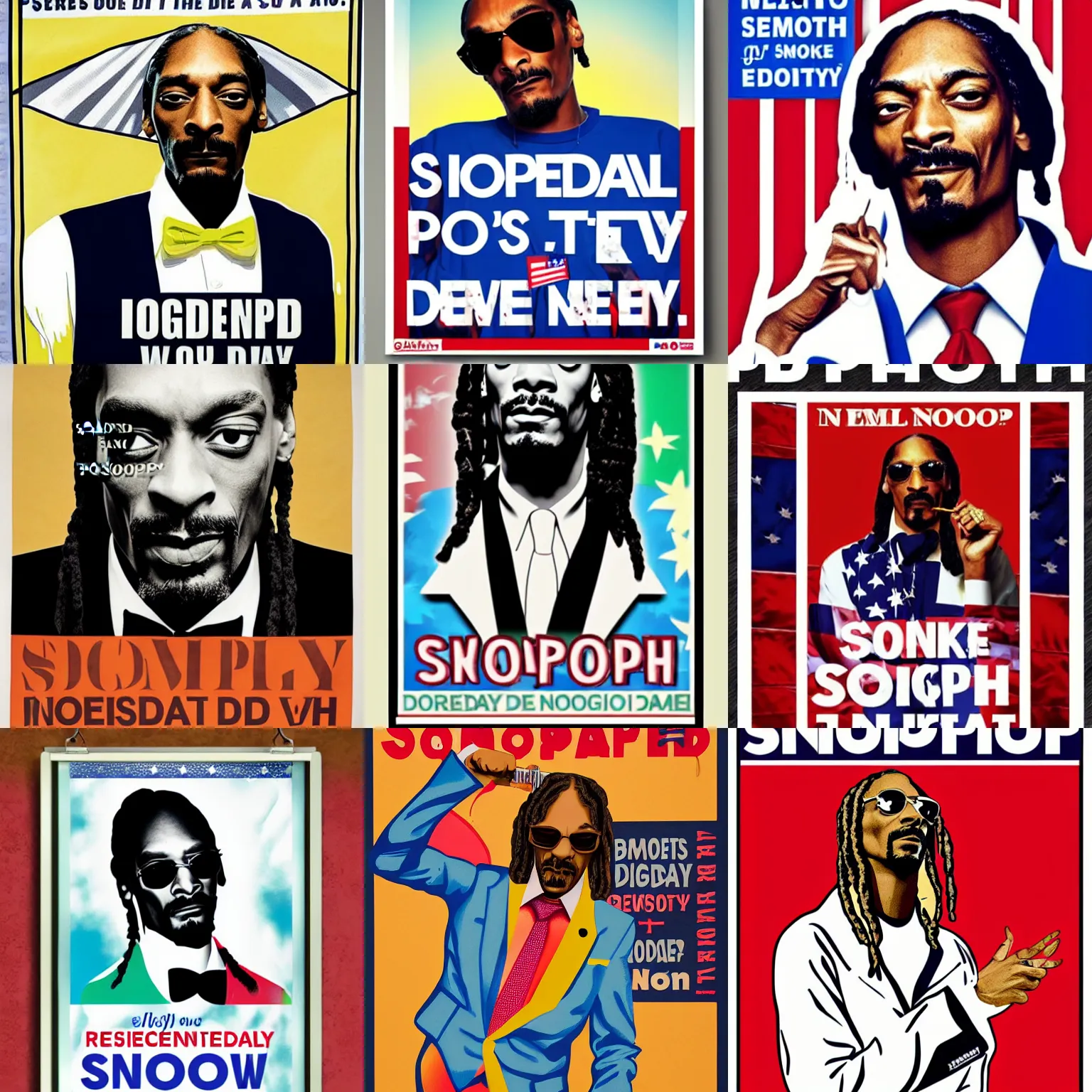 Prompt: presidential campaign poster for snoop dogg, smoke weed every day