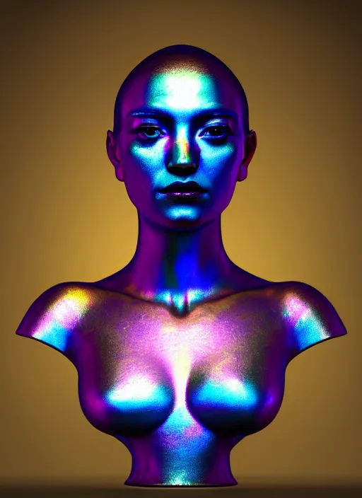 Prompt: iridescent bust of a pale attractive women made of kintsugi steel silk, background hyper detailed, character concept, full body, dynamic pose, glowing lights intricate, elegant, highly detailed, digital painting, artstation, concept art, sharp focus, illustration, qwek dom, zaragoza gilberto soren, barcelo tomas