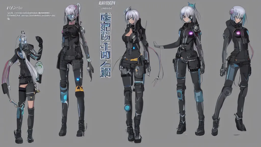 fashion, cyberpunk, anime, game, characters reference