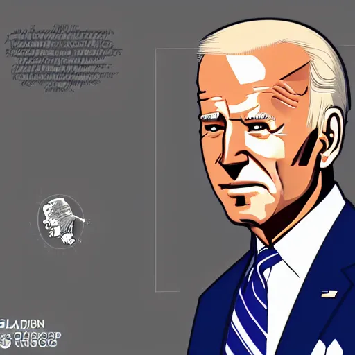 Prompt: President Joe Biden. Glowing eyes. Fantasy concept art. Best of ArtStation.