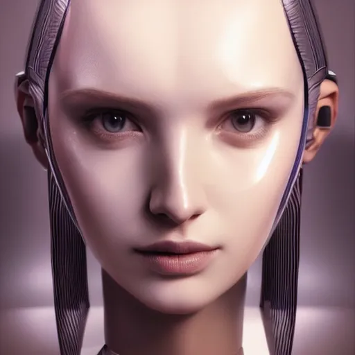 Prompt: Perfectly-Centered Portrait of a Robotic Female Android, perfectly centered, facing forward, stranding straight, full body, intricate, elegant, super highly detailed, professional digital painting, artstation, concept art, smooth, sharp focus, no blur, no dof, extreme illustration, Unreal Engine 5, Photorealism, HD quality, 8k resolution, cinema 4d, 3D, beautiful, cinematic, art by artgerm and greg rutkowski and alphonse mucha and loish and WLOP