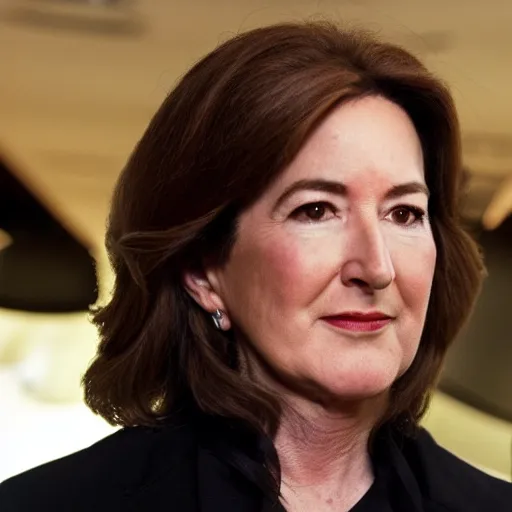 Prompt: kathleen kennedy as an evil villain