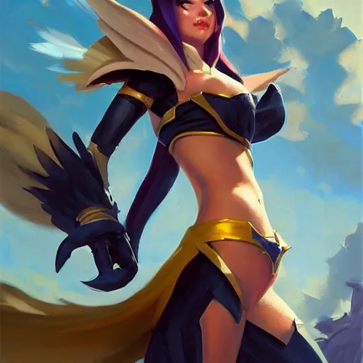 Prompt: greg manchess portrait painting of partially armored ahri from league of legends as overwatch character, medium shot, asymmetrical, profile picture, organic painting, sunny day, matte painting, bold shapes, hard edges, street art, trending on artstation, by huang guangjian, gil elvgren, ruan jia, randy vargas, greg rutkowski, gaston bussiere