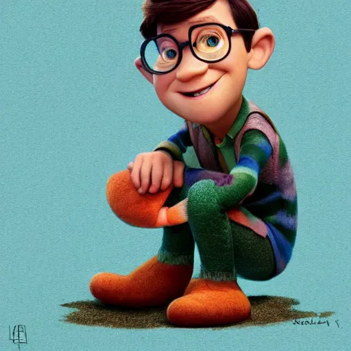 Prompt: Aesthetically pleasing, Pixar’s newt, happy, funny, silly digital concept art by Disney Pixar, high definition, 8K, award winning, trending, featured.