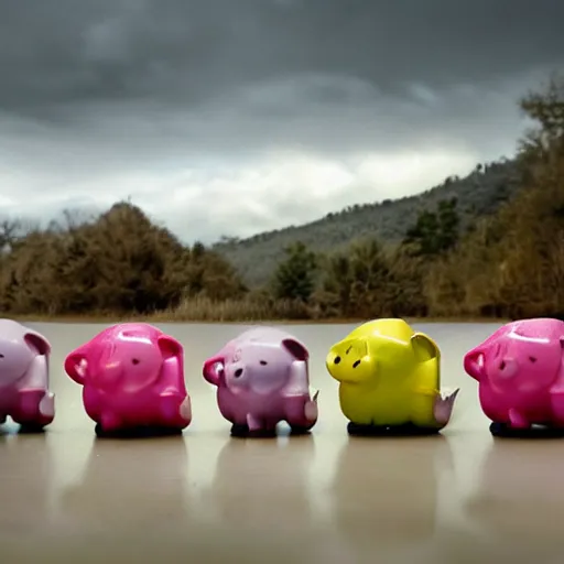 Image similar to piggy banks in the wild, national geographic, award - winning photograph