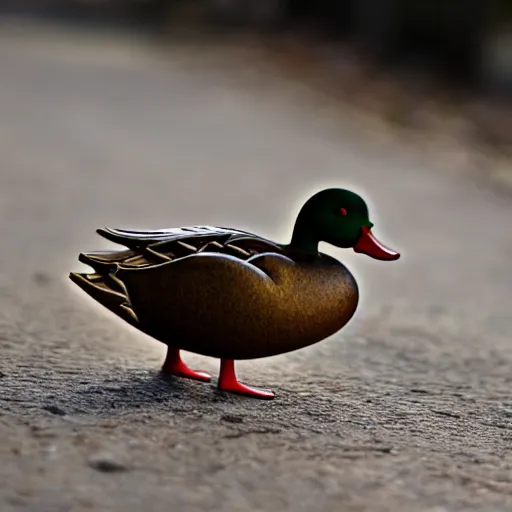 Image similar to a duck with a necklace on its neck