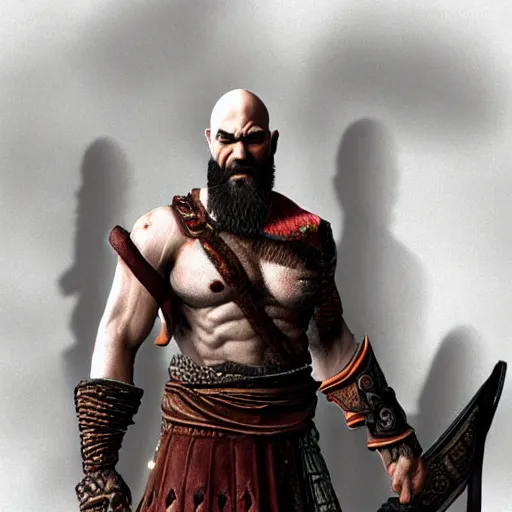 Prompt: Kratos wearing islamic clothes