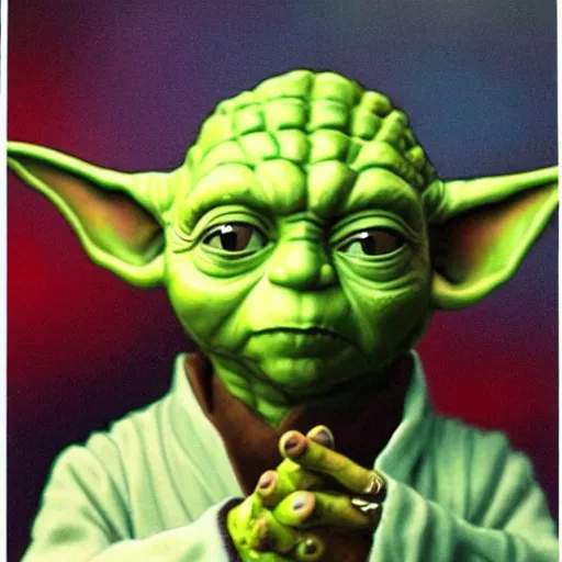 Prompt: portrait of yoda but he is an american rap singer from the 2 0 0 0's