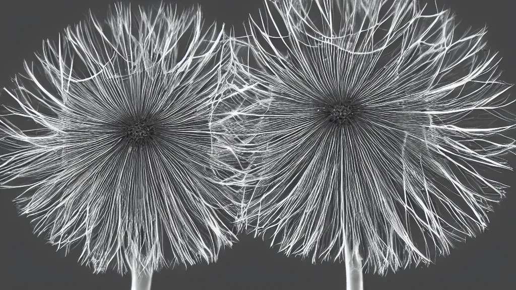 Prompt: anaglyph filter unsuccessful inky dandelion