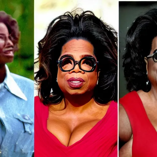 Prompt: transformation of oprah into alien xenomorph, hideous, disturbing, slime