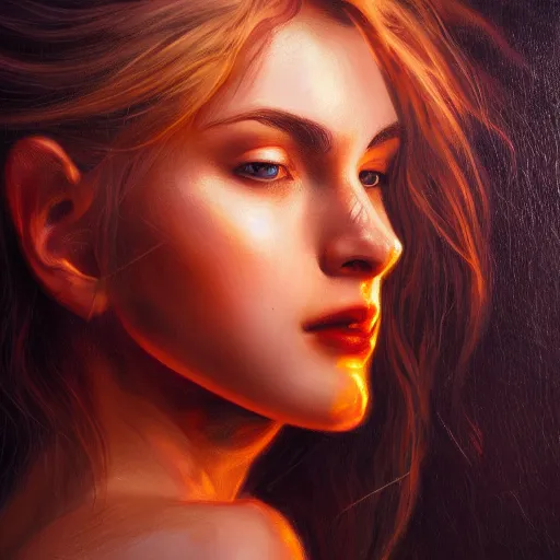 Prompt: Runic beauty of the beautiful face young mortal woman, dynamic lighting, cinematic, establishing shot, extremely high detail, shining, photo realistic, cinematic lighting, intricate line drawings, 8k resolution, oil painting on canvas