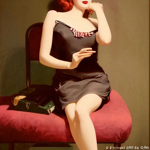 Image similar to photo of young woman by gil elvgren