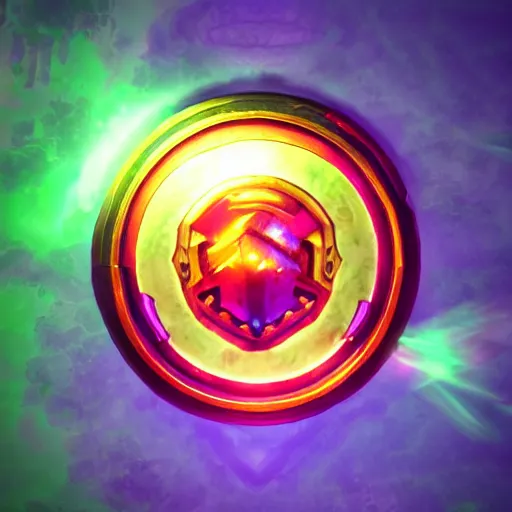 Image similar to green shield fantasy epic legends game icon stylized, digital illustration radiating, a glowing aura, global illumination, ray tracing, 8 k high definition, intricate details, octane render, unreal engine, trending on arstation