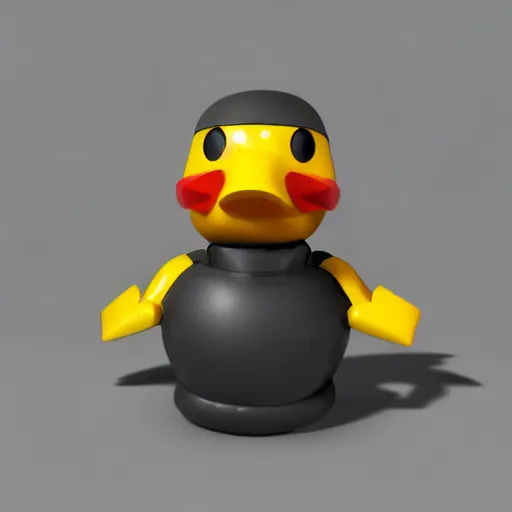 Prompt: a cybernetic enhanced rubber ducky, 3 d unreal engine render