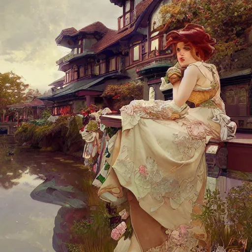 Prompt: Full view cottagecore Steve Harvey masterpiece 4k digital illustration by Ruan Jia and Mandy Jurgens, award winning, Artstation, art nouveau aesthetic, Alphonse Mucha background, intricate details, realistic, panoramic view, Hyperdetailed, 8k resolution, intricate art nouveau