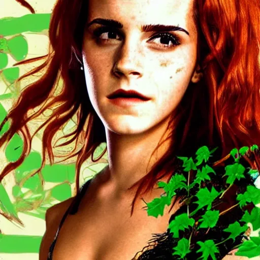 Image similar to Emma Watson as poison ivy