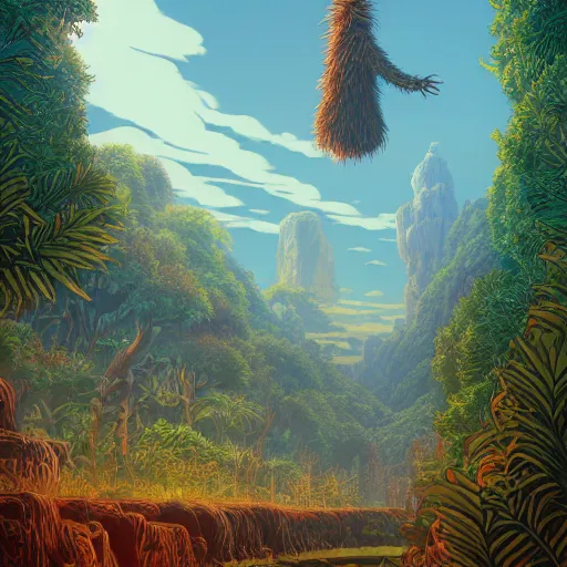 Image similar to the second coming of snuffleupagus by dan mumford, yusuke murata, makoto shinkai, ross tran, cosmic, heavenly, god rays, intricate detail, cinematic, 8 k, cel shaded, unreal engine, featured on artstation, pixiv