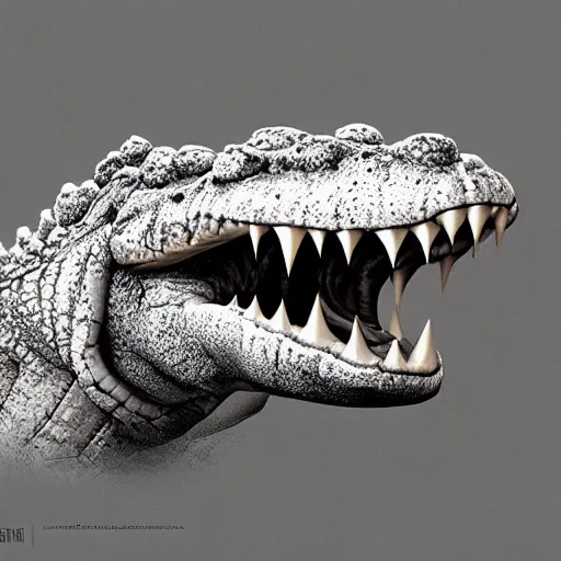 Prompt: An adorable human like saltwater crocodile+trending on artstation