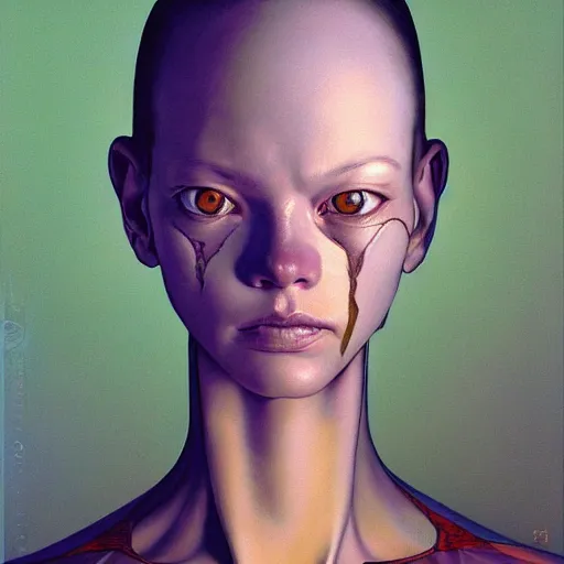 Image similar to citizen portrait soft light painted by james jean and katsuhiro otomo and erik jones, inspired by the fifth element, smooth face feature, intricate oil painting, high detail illustration, sharp high detail, manga and anime 1 9 9 9