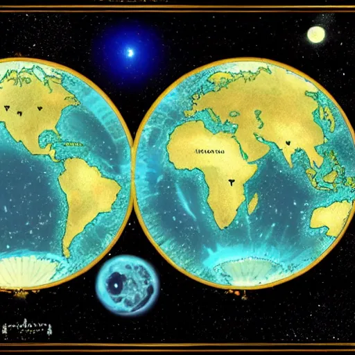 Prompt: a map of another galaxy