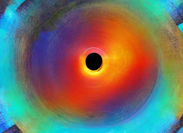 Image similar to nightmare fuel, abstract holescape, warm colors, nightmare fuel