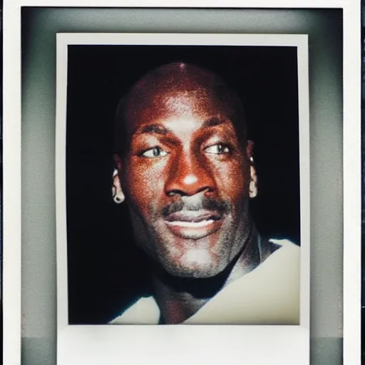 Prompt: Michael Jordan polaroid portrait