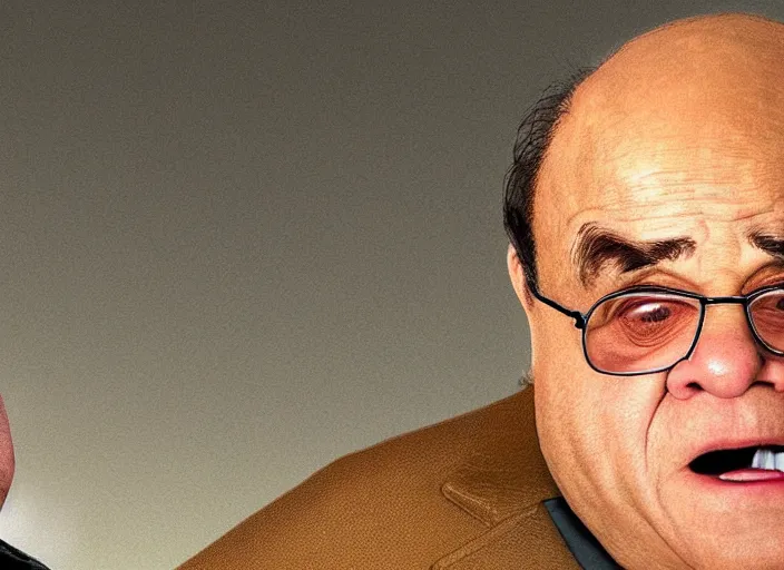 Image similar to video game still of danny devito in the video game heavy rain,