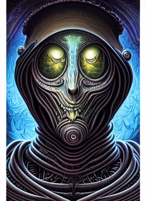 Image similar to cosmic lovecraft giger fractal random hero portrait, pixar style, by tristan eaton stanley artgerm and tom bagshaw.