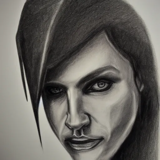 Image similar to The Devil, charcoal portrait