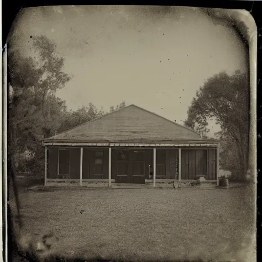 Image similar to A spaceship exterior, ambrotype