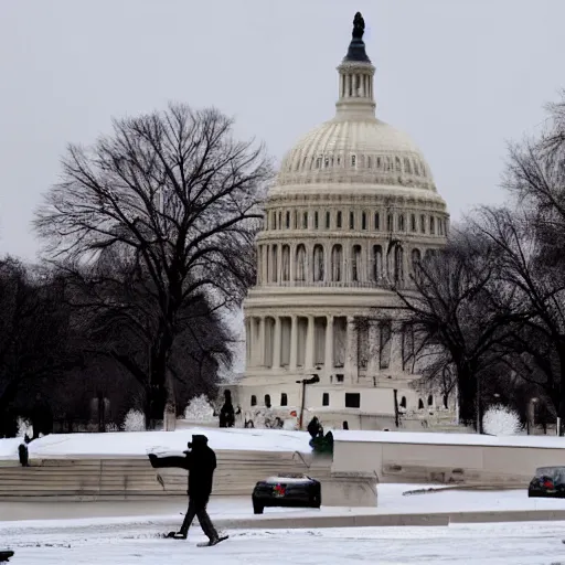 Image similar to Photo of the United States Capitol on January 6 under siege by oranges, reuters