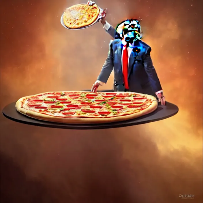 Prompt: epic professional digital art of trump making a pizza, best on artstation, cgsociety, wlop, behance, pixiv, cosmic, epic, stunning, gorgeous, much detail, much wow, masterpiece by dorian cleavanger and stanley lau