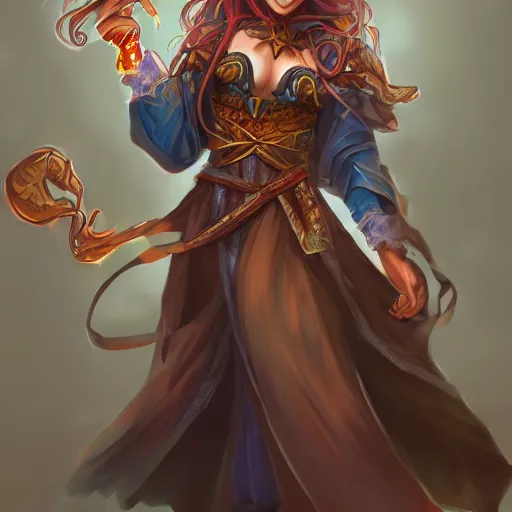 Image similar to a beautiful mage girl by dao trong le
