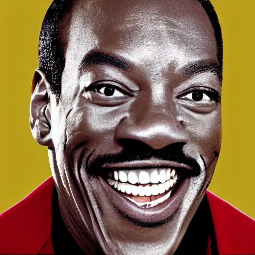 Prompt: photo of eddie murphy as a clown looking at the camera and smiling