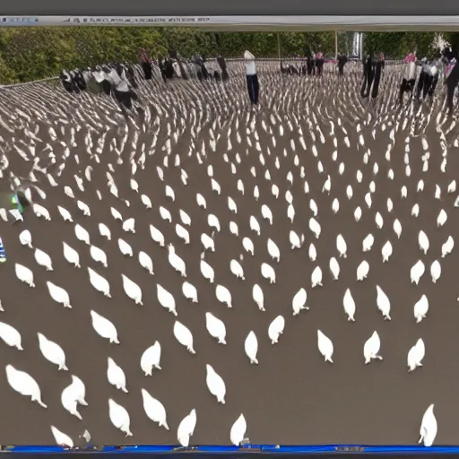 Image similar to screenshot of opencv detection of beautiful rabbits in a crowd, highly detailed