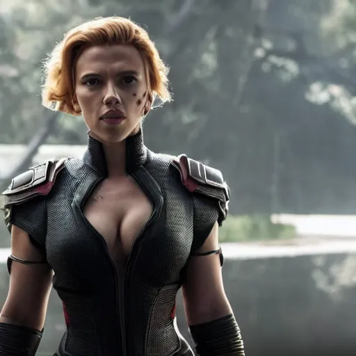 Prompt: a still of Scarlett Johansson in Mortal Kombat (2021)