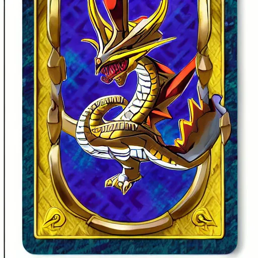 Image similar to yu - gi - oh card of a dragon