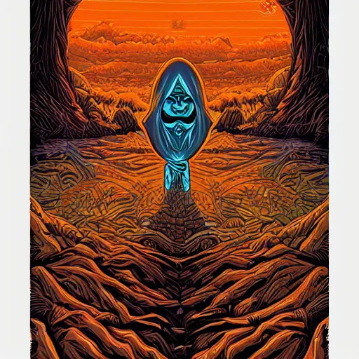 Image similar to a portal the shape of a human by dan mumford