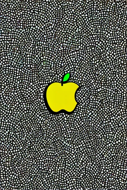 Image similar to minimalist boho style art of an apple, illustration, vector art