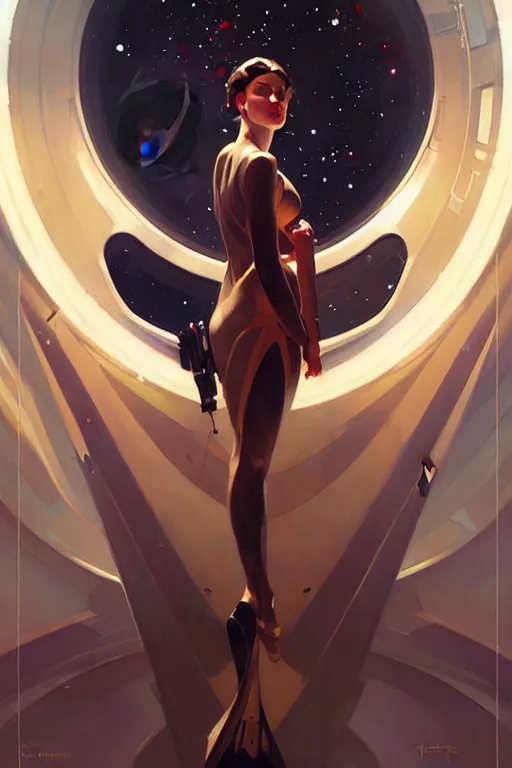 Image similar to space, buddhism, futurism, painting by greg rutkowski, j. c. leyendecker, artgerm