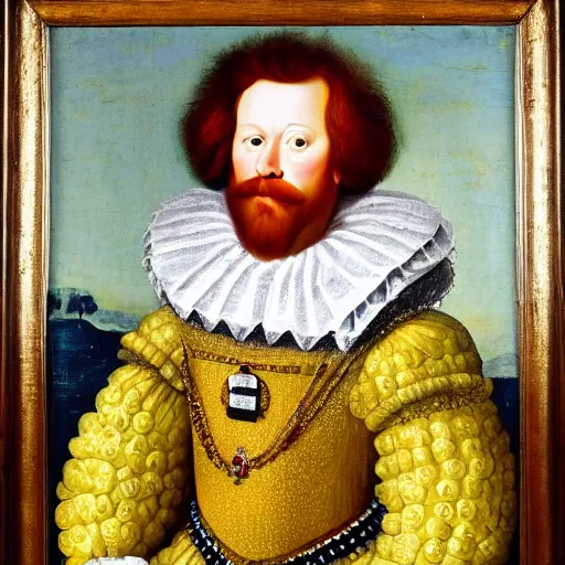 Image similar to 1 6 th century oil portrait of king ronald mcdonald