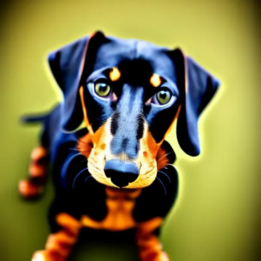 Image similar to a feline dachshund - cat - hybrid, animal photography