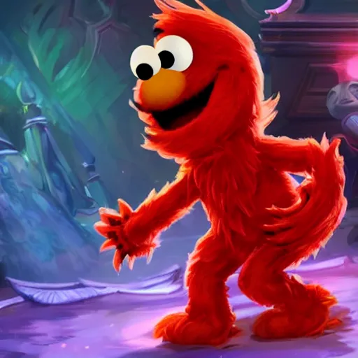 Prompt: elmo in league of legends