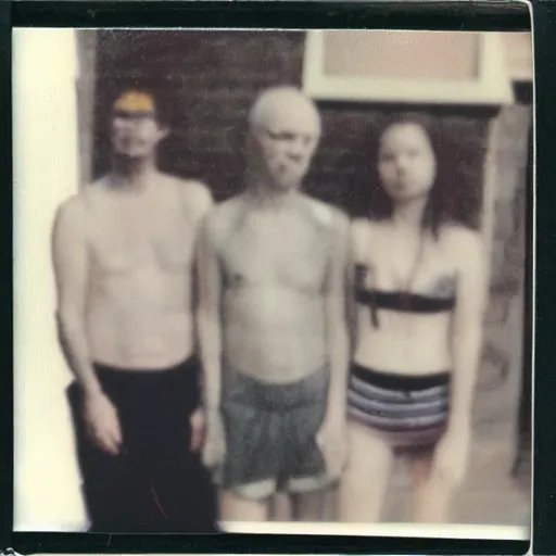 Image similar to found polaroid photo of trash humpers