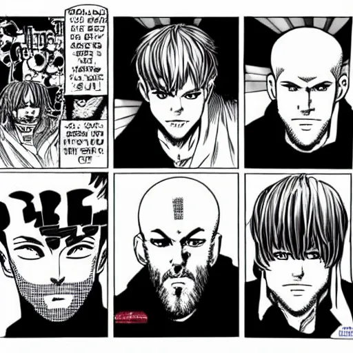 Image similar to michael stipe manga