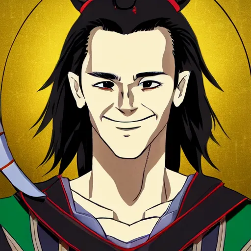 Prompt: High quality anime portrait of Loki