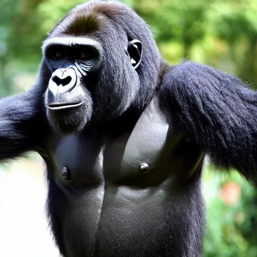 Image similar to tyrone the gorilla in the hood