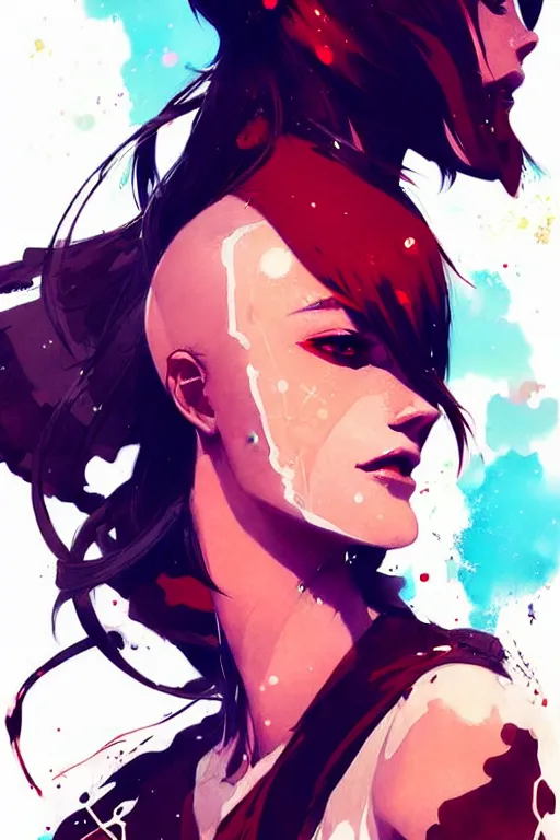 Image similar to an ultradetailed beautiful painting of a stylish woman fighter, by conrad roset, greg rutkowski and makoto shinkai, featured on artstation